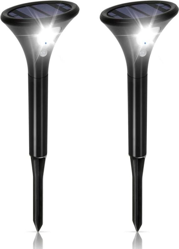 Leistungsstarkes Solarlicht für den Außenbereich, IP65-Solarbeleuchtung, Bewegungsmelder für Garten und Einfahrt (2er-Pa...