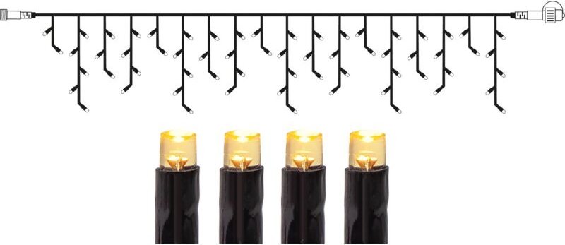 System Decor 'led Eiszapfen-Lichterkette 4x0,4m' warmweiß, IP44