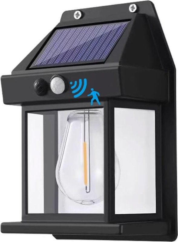 Solar Wandlampe mit Bewegungsmelder, 3 Modi, IP65, Außenbeleuchtung