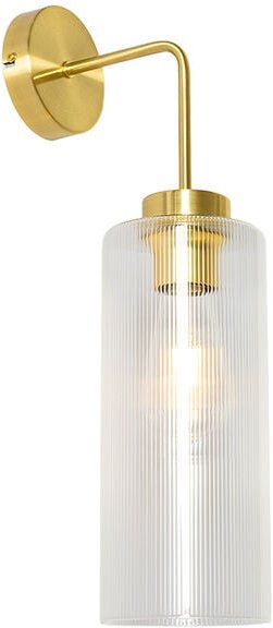 Art-Deco-Wandleuchte Gold mit Glas - Laura