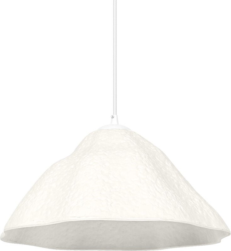 Ledvance - weiße Dekor Lotusblatt Metall- und Pappmaché-Hängelampe, E27, 396 mm Durchmesser, Lampenschirm aus recyceltem...