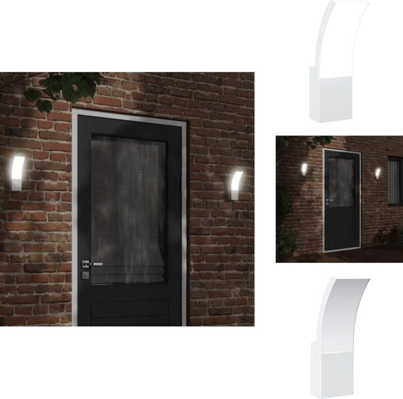 LED-Außenwandleuchte Weiß Aluminiumdruckguss - LED-Lampe - Außenleuchte - Wandleuchte - Gartenbeleuchtung - Edelstahl