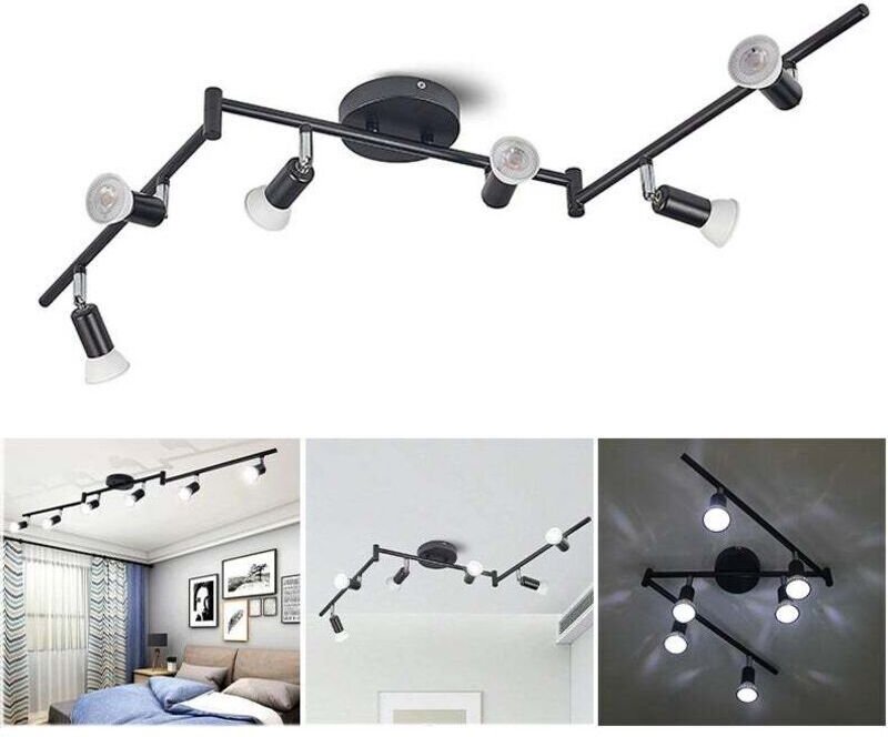 LED-Deckenstrahler, schwenkbare Deckenleuchte, moderner Deckenstrahler, Kronleuchter ohne Leuchtmittel (GU10)