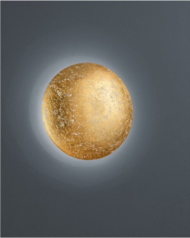 Wandleuchte Led Decorativa Chiros Foglia Oro Ø22 cm Trio Beleuchtung