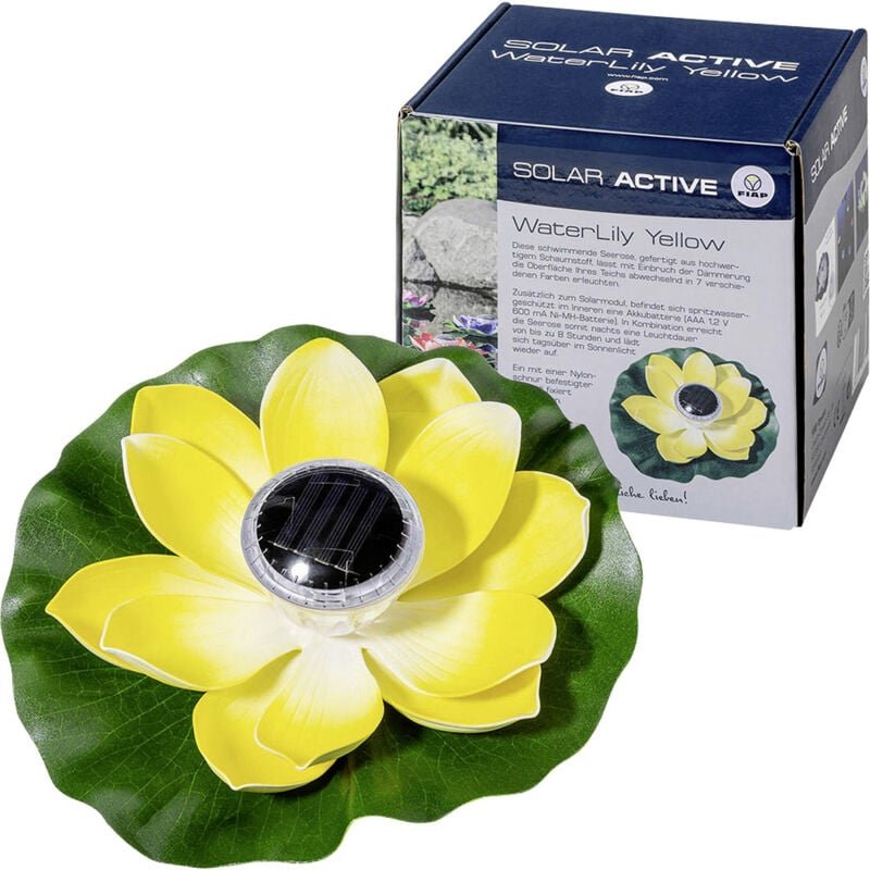 Fiap - 3206-3 solar active WaterLily Yellow Solar-Dekoleuchte led led fest eingebaut Gelb