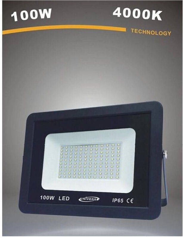 Trade Shop Traesio - Trade Shop - LED-Außenstrahler 100W schwarz IP65 Licht 6500K 4000K 3000K -