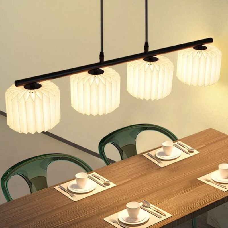 Gbly Pendelleuchte Esstisch Hängelamp Wohnzimmer - Hängeleuchte Lampenschirm Papier Hängend Esszimmerlampe Vintage Esszi...