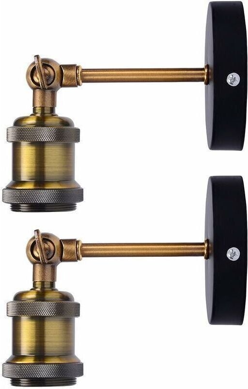 2er-Set Retro-Wandlampe im antiken Industriestil, verstellbare Leuchte, Vintage-Beleuchtung, Edison-Lampe, E27-Fassung f...