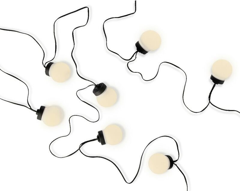 Kaemingk - Weihnachtsbeleuchtung, 20 LEDs, warmweiß, 950 cm, schwarzer Draht