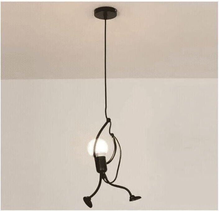 SNQ - Moderne Pendelleuchte, kreatives Eisen, Menschen-Cartoon-Design, Hängelampe für Kinderzimmer, Schlafzimmer, Nachtt...