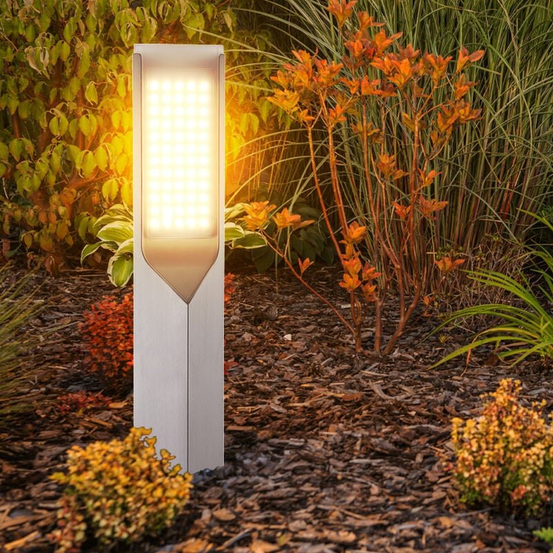 Thumbnail - Sockelleuchte Edelstahl Außenlampe Stehleuchte silber Gartenlampe Wegeleuchte, satiniert, led 11W 720Lm warmweiß, LxBxH ...