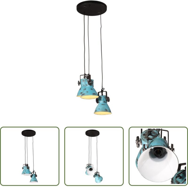 vidaXL Hängelampe 25 W Blau 30x30x100 cm E27