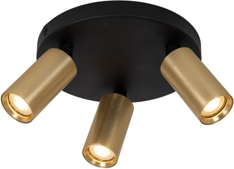 Lucide - ritmo - Deckenstrahler - ø 18 cm - 3xGU10 (MR11) - Mattes Gold / Messing