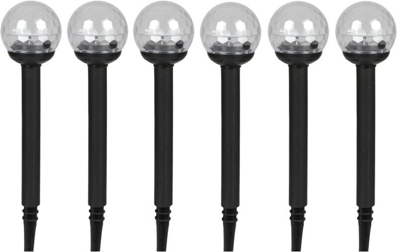 Buri - Solar-Gartenleuchte led Farbwechsler 6er-Set Solarleuchte Gartenlampe Dekolampe