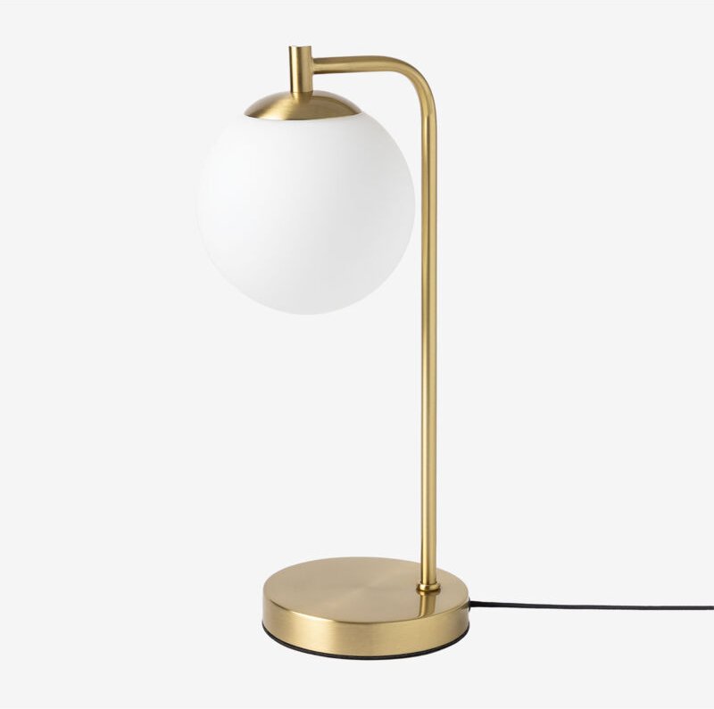 Tischleuchte mit Glaskugel Uvol Vergoldet - Sklum