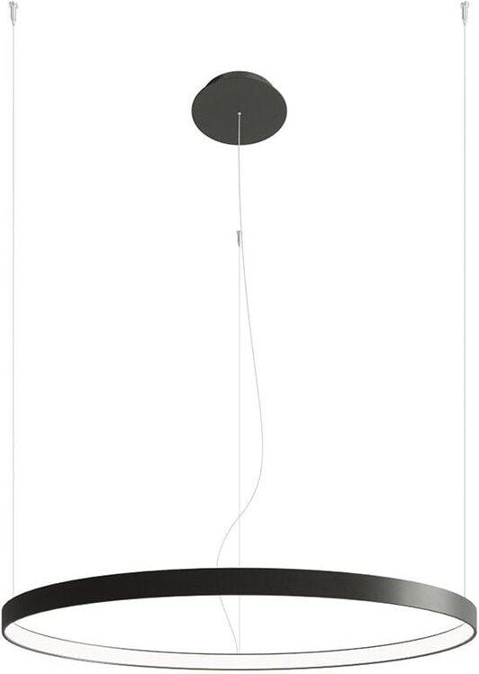 Ring Pendelleuchte Hängelampe Wohnzimmerleuchte schwarz LED Designleuchte L 78cm