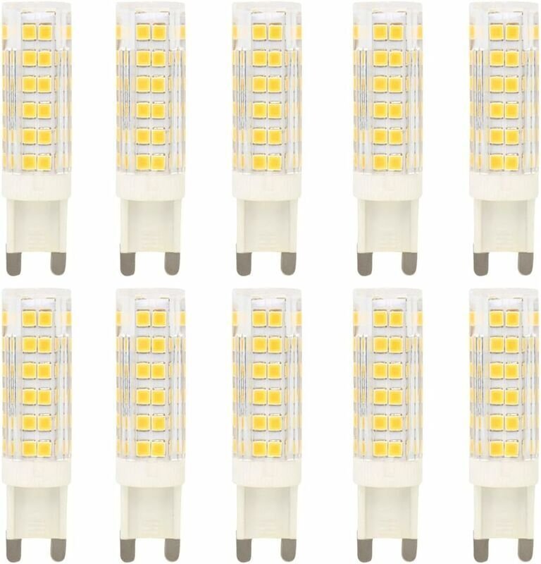 10x G9 LED-Lampe 7W 76 SMD 2835 LEDs Hohe Leuchtkraft 700LM Warmweiß 3000K Ersetzt 70W Halogenlampen AC220-240V [Energie...