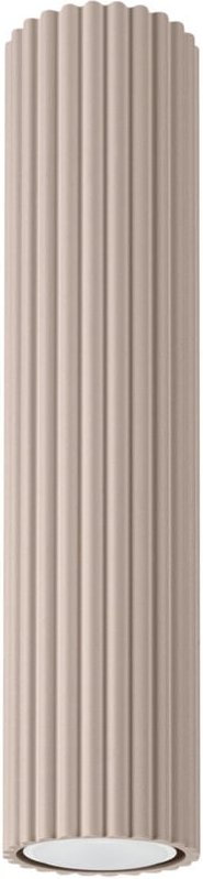 Moderner Deckenstrahler taupe rund Wellrohr 30 cm 1xGU10 10W KARBON Sollux Lighting