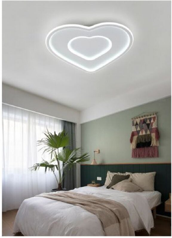 Trade Shop Traesio - Trade Shop - herzförmige led deckenleuchte 63 w aluminium 4000K 6500K IP22 C19 -