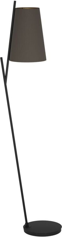 Thumbnail - EGLO Stehlampe Petrose, minimalistische Stehleuchte, Standleuchte aus Metall in schwarz und Textil in Cappuchino und Mes...