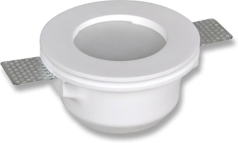 LED-Downlightring für Gips/Gipsplatten Integration Rund für Glühbirne GU10 / GU5.3 Schnitt Ø133 mm Weiß