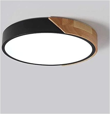 Goeco - LED-Deckenleuchte im modernen Design, Schwarz, 30 x 5 cm, warmes Licht 3000 k, 30 w, 220 v, ideal für Zuhause, B...