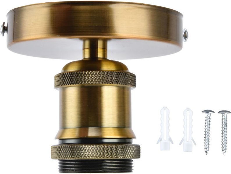 Eosnow Vintage E26 E27 LAMPE SCEIGE Deckenhalter mit Accessoires für Küchenschlafzimmer Wohnzimmer 100‑240vantique Gold