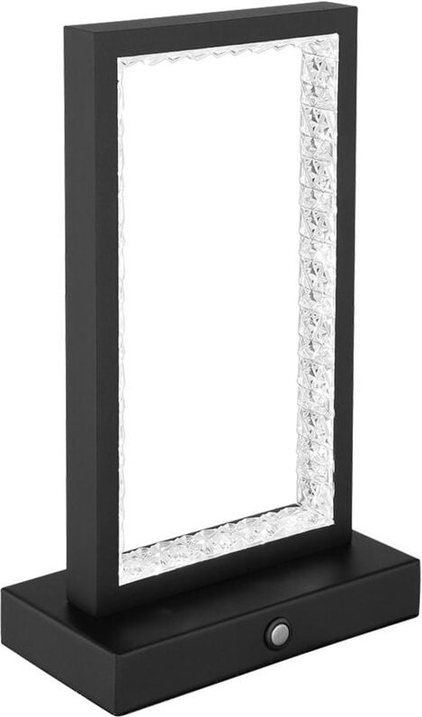 Globo - Tischlampe Tischleuchte Kristalllampe schwarz Touchdimmer Akkulampe led h 23 cm