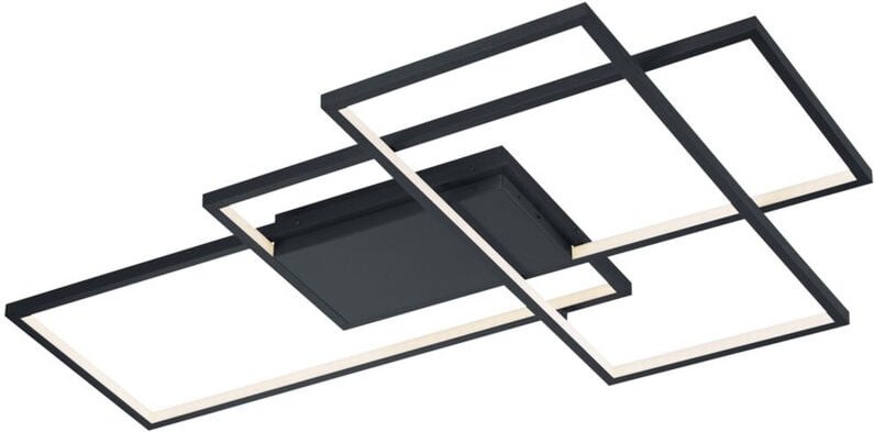 Thiago LED-Deckenleuchte 3 Rechtecke L114 cm Anthrazit Trio Lighting