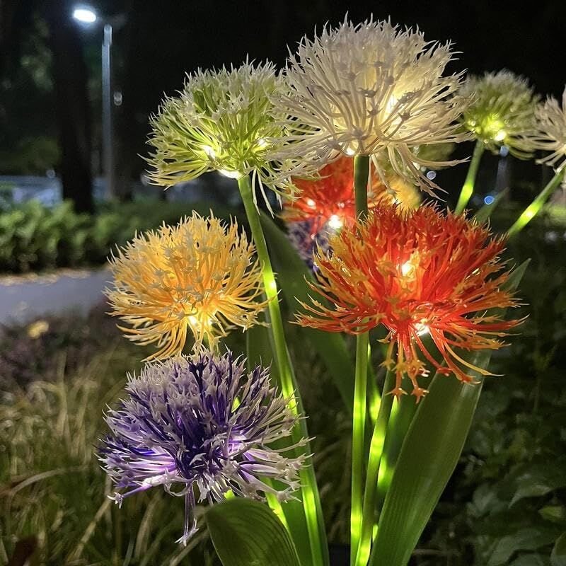 LED-Solarleuchte, mehrfarbiges Solarlicht in Löwenzahnform, wasserdichte Solarleuchte für Garten, Terrasse, Terrasse, Pa...