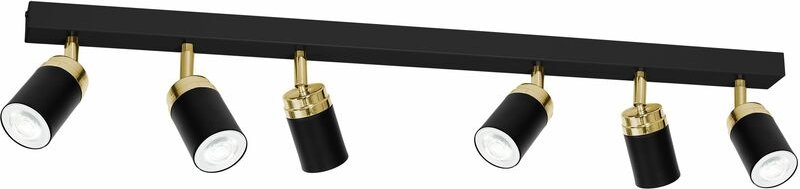 Deckenstrahler Wohnzimmer Schwarz GU10 Metall Modern Deckenspot