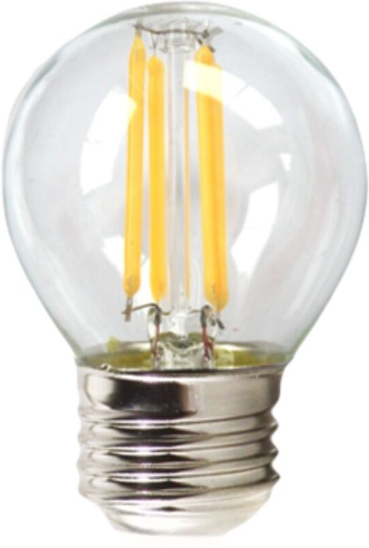 Silver Electronics - LED-Glühbirne silber elektronischer transparenter Glühfaden sphärisch 4w=60w - e27 - 3000k warmes L...