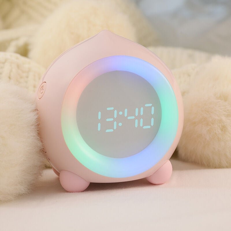 Reloj despertador digital LED luminoso para niños, luz nocturna, para día y noche, con volumen ajustable y función de re...