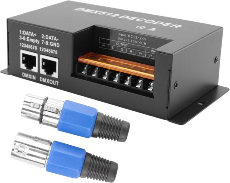 4-Kanal-Decoder pwm LED-Lichtstreifen-Controller Eingang 12V-24V dc