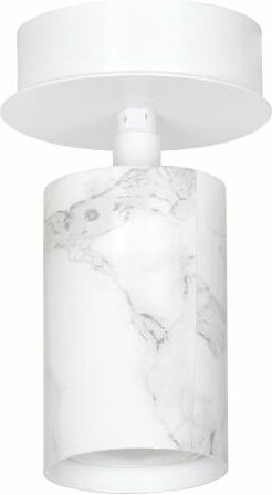 Licht-erlebnisse - Deckenlampe GU10 Grau Weiß Marmor Optik Metall Deckenleuchte Flur Wohnzimmer