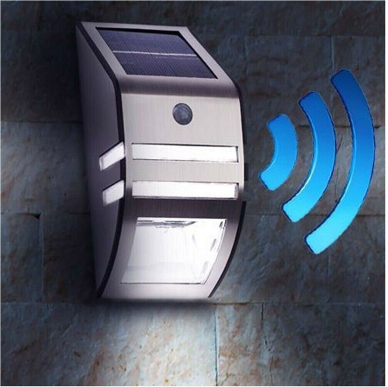 Trade Shop Traesio - Trade Shop - lampada solare faro led parete external faretto mit moving sensor -