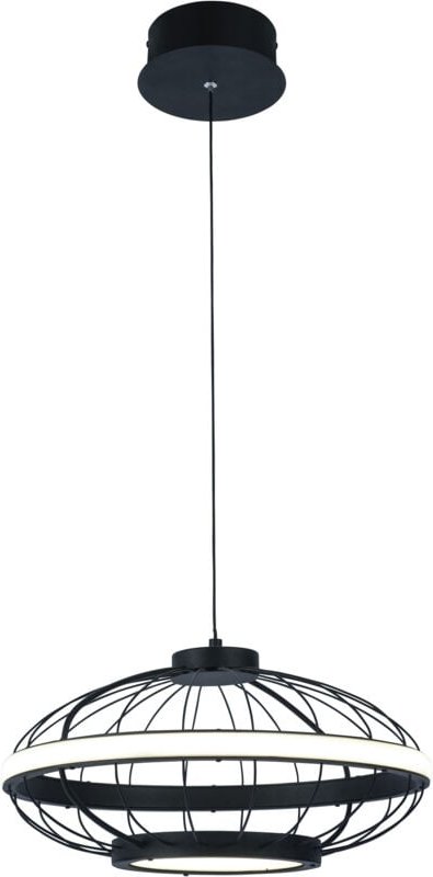 Colgante Cercle led 22W Blanco Neutro - 4000K Negro para Interior de Techo en Comedor, Salón, Cocina