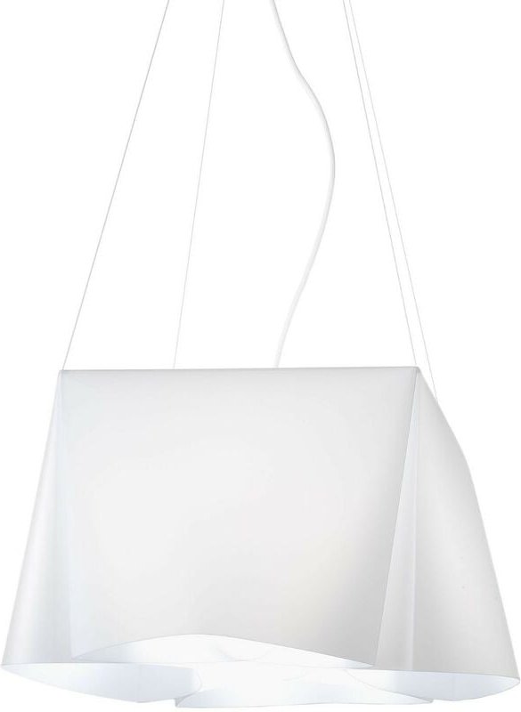 Linea Zero - Aufhängung 3 Lichter Weiß aus verchromtem Metall Cm. 59 x 31 Std