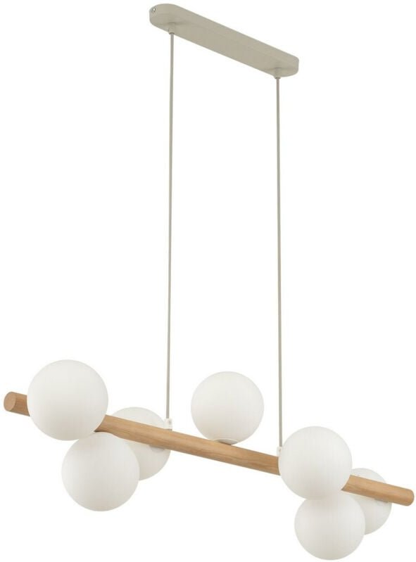 TK Ester Globe Bar Pendelleuchte Deckenleuchte Kiefernholz 7xG9