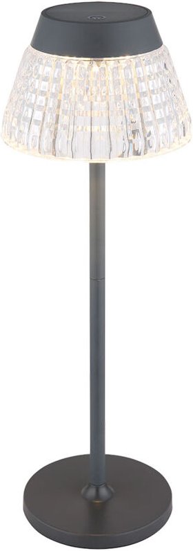 Globo Lighting - Tischleuchte Nachttischleuchte Tischlampe led Touchdimmer Kristalle klar h 38 cm