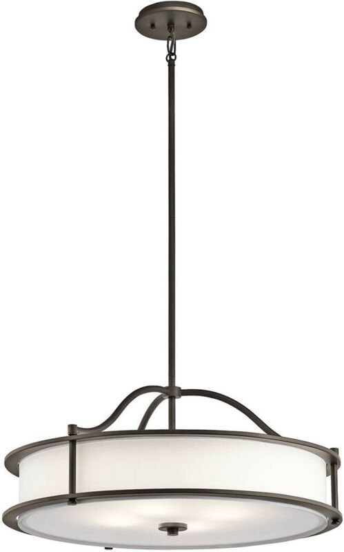 Elstead Emory - 4 Light Semi Flush runde Deckenpendelleuchte Zinn, E27