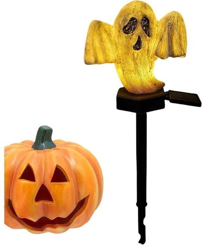 Geister-Wegleuchte, Solar-Geister-Wegleuchte, Halloween-Geister-Wegleuchte, wasserdichte LED-Gartenbeleuchtung für Hallo...