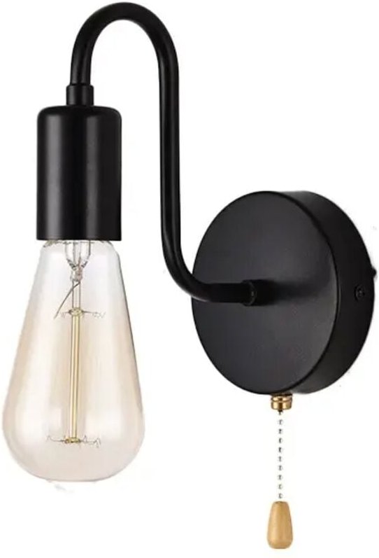Linghhang - Vintage Wandleuchte E27 Standard Sockel Innen Wandleuchten Industrielle Retro Metalllampe Mit Schalter Für W...