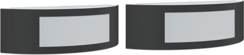 Außenwandleuchten 2 Stk. Schwarz Edelstahl Vidaxl