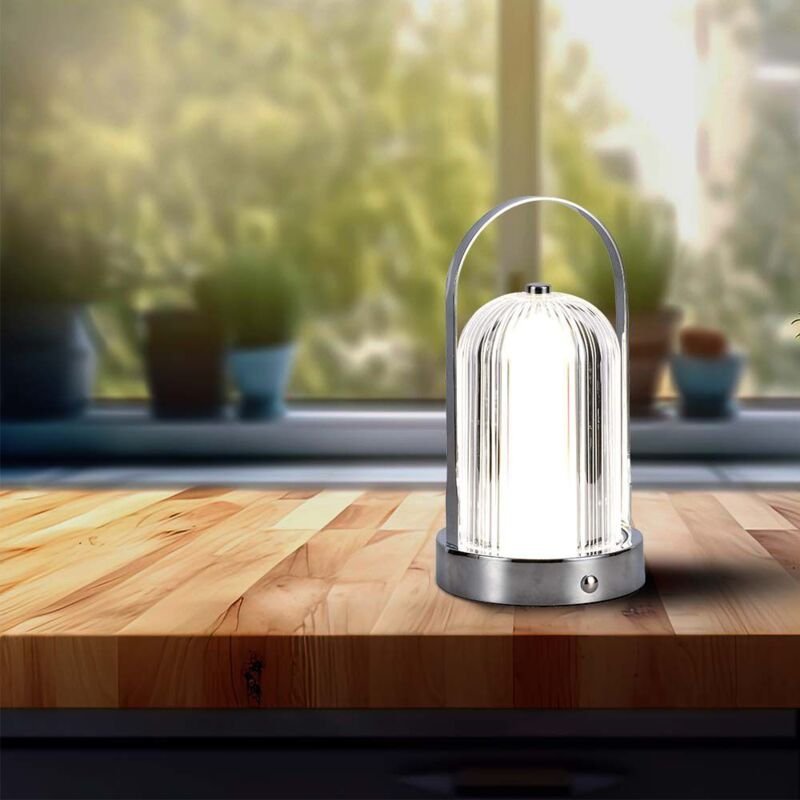 Thumbnail - Wiederaufladbare Tischlampen - Chrom - IP20 - 1W - 55 Lumen - 3IN1