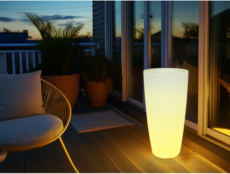 Smartwares - led Blumentopf IDE-60071 weiß 75 x 40 cm rgbw Dekorative Leuchten