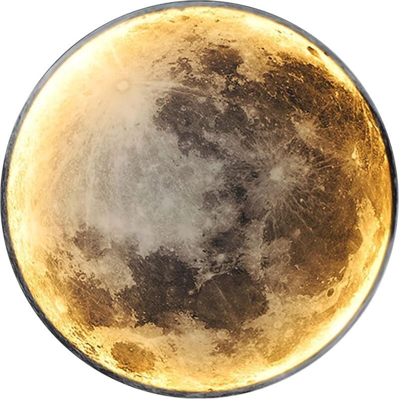 Moderne LED-Wandleuchte für den Innenbereich, 15 W, rundes Design, einstellbare Farbtemperatur 6500 K, Schwarz, für Schl...