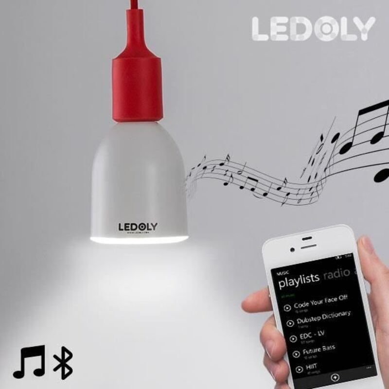 LED-Lampe - Ledoly L1000 - Bluetooth - Integrierter Lautsprecher - Weiß