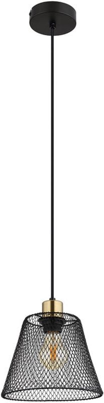Hängeleuchte Pendelleuchte Esszimmerlampe Gitter schwarz gold E27 Wohnzimmer