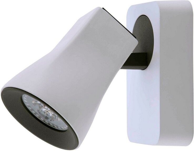 Italux Valentina - Moderne Scheinwerfer Weiß, Grau 1 Licht mit Sandweiß, Sandgrau Schatten LED, GU10